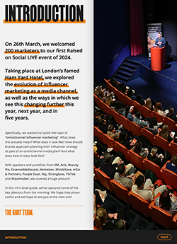 The Next Era of Influencer Marketing | Goat's Raised on Social Event Intro