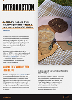 Top Food and Drink Brands on TikTok Report