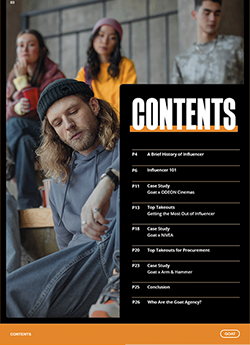 Procurement Guide for Influencer Marketing Agencies Contents